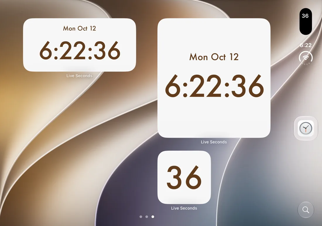 Widgets in landscape