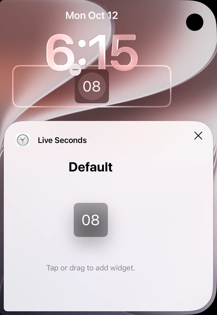 Lock Screen widget