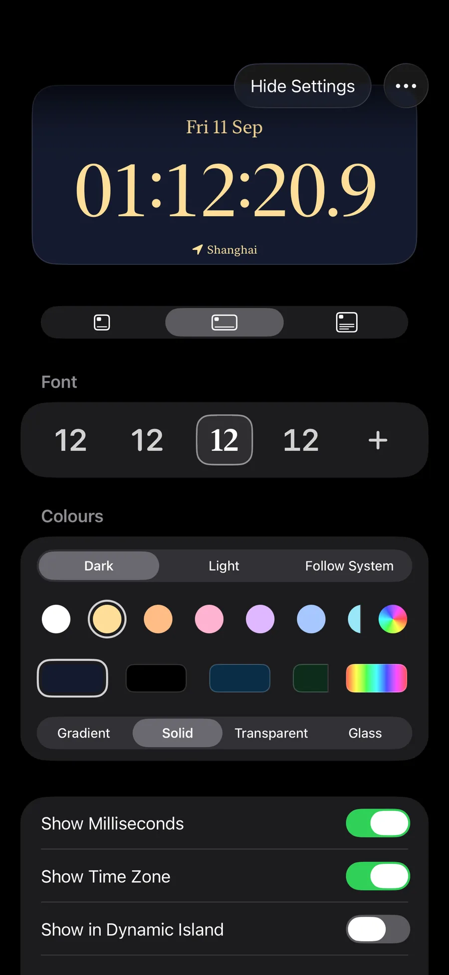 Fonts, colours and milliseconds