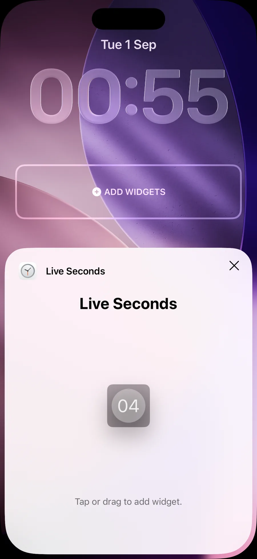 Lock Screen inline widget