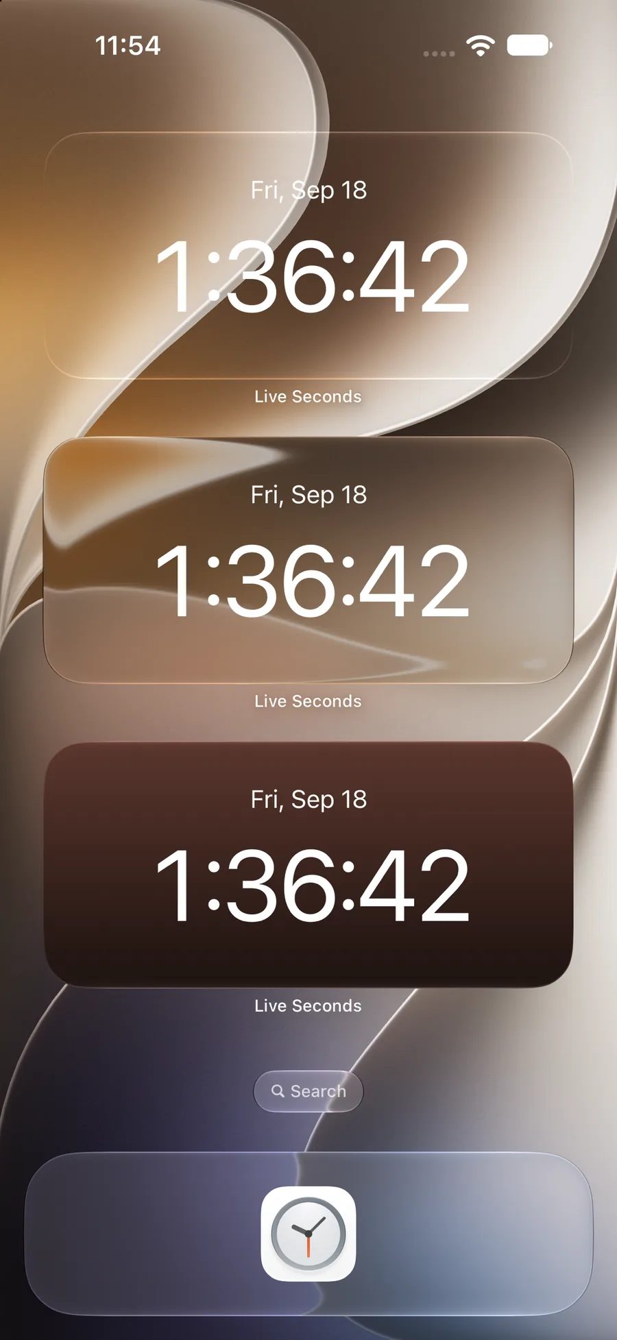 Lock Screen look, on the Home Screen