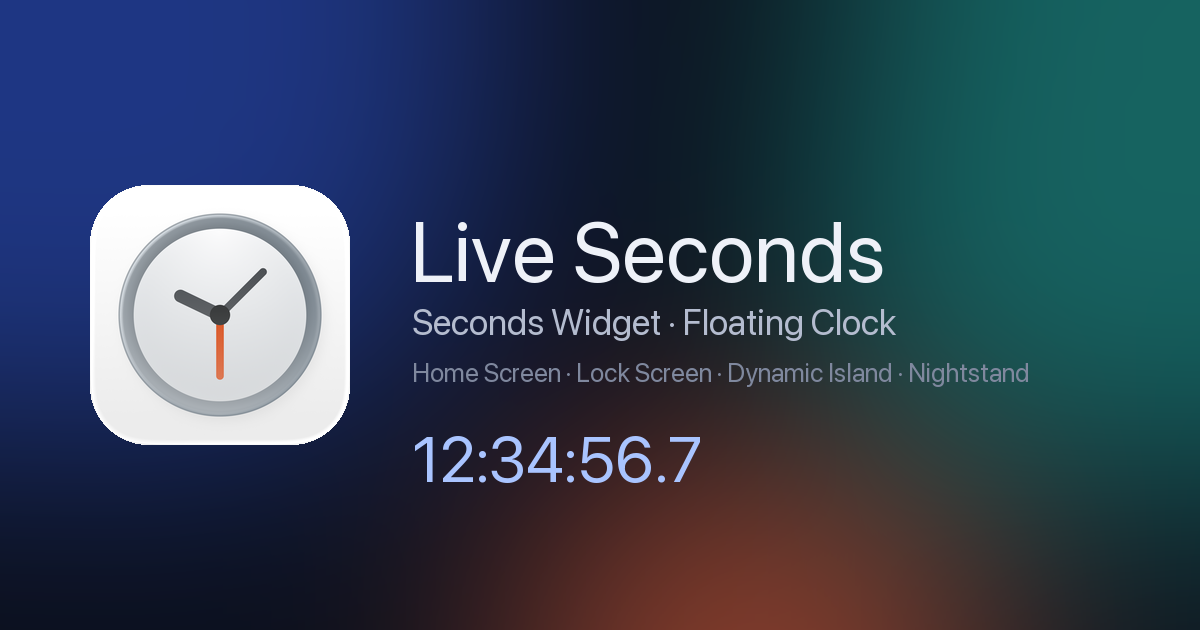 Live Seconds – Seconds Clock Widget & Floating Clock for iPhone
